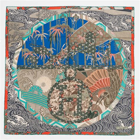 Hermes Ex Libris en Kimonos Ltd Ed Scarf .